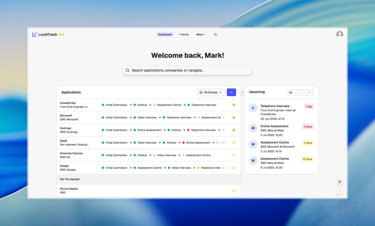 LucidTrack Interface